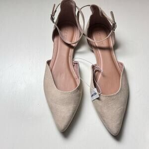 Old Navy Women's Desert Floor Pointed Toe Ankle Strap ballet Flats Sz 9 NWT